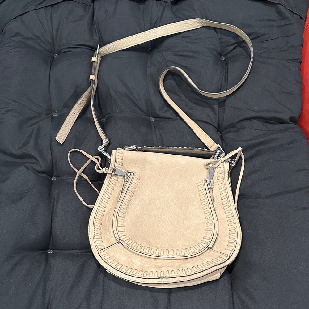 Rebecca Minkoff Beige/Tan Crossbody Saddle Bag